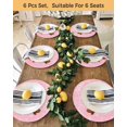 thumbnail image 4 of 15 Inch Round Placemats Set of 6, Merry Christmas Non Slip Heat Insulation PP Table Mats, Pink Winter Xmas Hat Deer Snowflake Washable Place Mats for Kitchen Dining Party Table Decor, 4 of 7