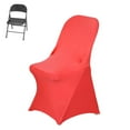 thumbnail image 3 of Efavormart 10PCS Stretchy Spandex Fitted Folding Chair Cover Dinning Event Slipcover For Wedding Party Banquet Catering - Coral, 3 of 3