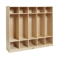 5-Section Coat Locker with Cubby Storage Compartments