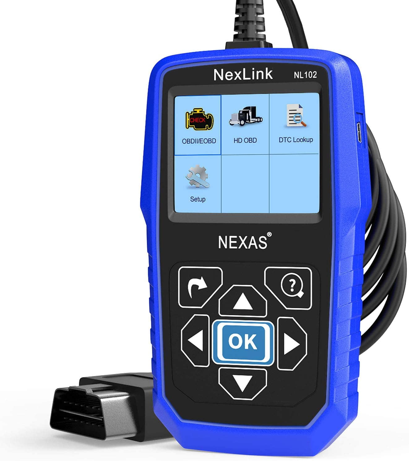 Nexas NL102 Heavy Duty Truck OBD2 Scanner EOBD+HDOBD Diagnostic Scan Tools Check Engine Light