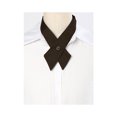 thumbnail image 2 of INSPIRE CHIC Unisex School Uniform Solid Adjustable Button Criss-Cross Bow Tie Coffee One Size, 2 of 6