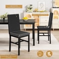 thumbnail image 7 of Lamerge Marble Kitchen Dining Set with 4 Upholstered Velvet Chairs for Home Kitchen, Living Room, Dining Room, Black, 7 of 7