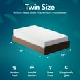 thumbnail image 2 of Sleepgram Breathable Sweat Proof Cotton Mattress Protector, Twin, White, 2 of 10