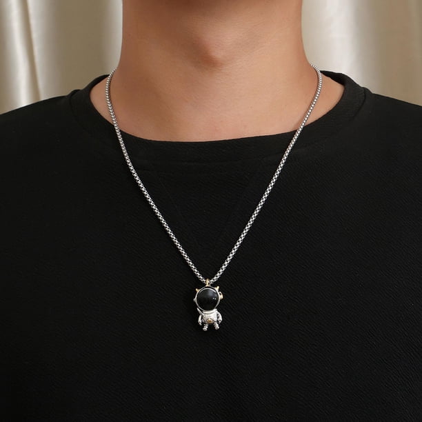 Astronaut Pendant Necklace Necklace Chain Costume Accessories for Couples Boys Hugo Collar colgante