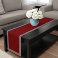 thumbnail image 4 of Red Table Runner 72 Inches Long, Black Modern Geometric Abstract Art Aesthetics Kitchen Coffee Dining Table Decoration for Home Party Birthday Wedding Home Decor 18x72 Inches, 4 of 8