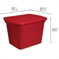 thumbnail image 2 of Sterilite 18 Gallon Plastic Stackable Storage Tote Container, Red (8 Pack), 2 of 8