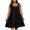 Black, variant on Qiopertar Plus Size Women Casual Dress Lace Ruffle Sleeveless Round Neck Summer Spring Vacation Party Boho Elegant A-Line Dress, Pink L