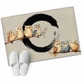 thumbnail image 2 of Japanese Style 2'x3' Washable Rug, Grey Farmhouse Owl Birds Branches Non-Slip Soft Doormat Area Rugs for Entrance Bathroom Bedsides, StainResistant Carpet for Kitchen Bedroom, Entryway Floor Mat, 2 of 9
