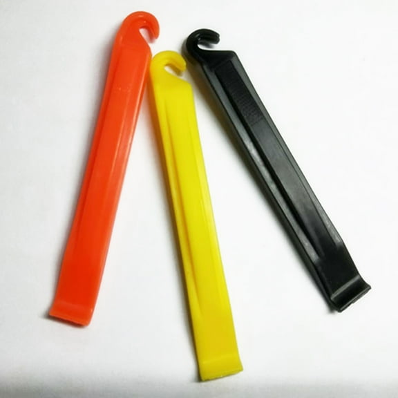 FELTECHELECTR Bike Tire Remover Tool 3Pcs Ergonomically Shaped Orange for Cyclists