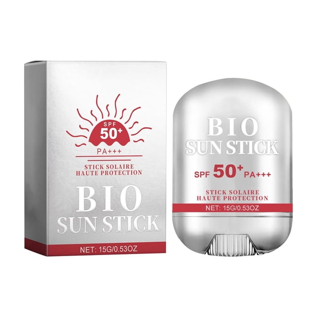Protector solar antiarrugas unisex en barra solar, péptido 9 Bio Sun Stick - SPF50+ Bio protector solar en barra para la piel de la cara y el cuerpo Protector solar en barra Protector solar facial