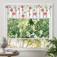 thumbnail image 3 of Christmas Window Curtain, Holiday Drapery Decoration, Polyester Festive Window Valance for Xmas Home Decor, 137x45cm White Red Gray Cozy Seasonal Curtain, 3 of 7