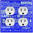 thumbnail image 1 of Metal Light Switch Wall Plate Outlet Cover (Coffee Shop Cafe Restaurant Sign Purple Pink - Double Duplex), 1 of 2