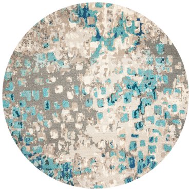 SAFAVIEH Madison Kandace Abstract Area Rug, Navy/Ivory, 4' x 6 ...