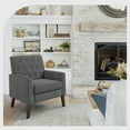 thumbnail image 7 of Dycanpo 18.5"H Gray Modern Linen Accent Chairs Set of 2, Upholstered Armchairs for Home Living Room, 7 of 7