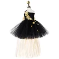 thumbnail image 5 of Vestido de tul con tutú y pétalos de flores de oro negro para niñas, vestido de noche para desfile de bodas, vestido para niñas, vestido de fiesta de cumpleaños para niñas, 5 of 5