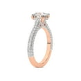 thumbnail image 5 of IGI Certified 3 Carat Round Shape Lab Grown Diamond Engagement Ring | 14K Rose Gold | Eternia Criss Cross Side Halo Diamond Ring | FG-VS1-VS2 Quality Friendly Diamonds, 5 of 7