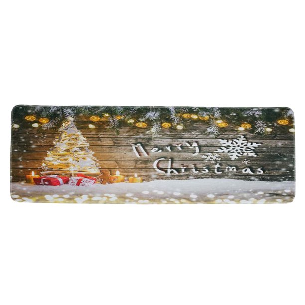 1x Alfombrilla Decor de Casa Navidad Muebles Hogar Cocina - Luces de arbol Sunnimix Alfombra para el piso Alfombrilla para la puerta