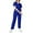 Blue, variant on MLQIDK Scrubs for Women Set Clearance Plus Size Nurse Uniforms Petite V-Neck Scrub Tops and Pants Medical Uniforms Scrubs with Pockets Royal Blue L
