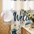thumbnail image 3 of No Hook Shower Curtain, Daisy Butterfly Shower Curtains for Bathroom with See Through Top Window, Blue Floral Truck Pastoral Grey Check Waterproof & Washable Bath Curtain Extra Long 72"x96", 3 of 9