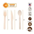 thumbnail image 5 of Disposable Wooden Cutlery Utensils Set ‚(Pack of 275) 110 Forks 55 Knives 110 Spoons, 5.5-inch Set Eco-Friendly Compostable Silverware Kit Biodegradable Party Supplies Events, 5 of 7