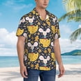 thumbnail image 5 of Goofa Mouse Cheese Hawaiian Shirt for Men, Unisex Summer Beach Casual Short Sleeve Button Down Shirts,Aloha Tropical Floral print shirt-Small, 5 of 9