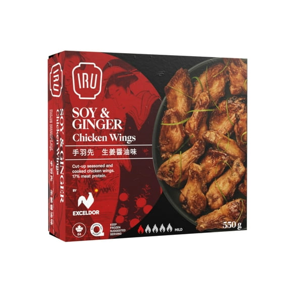 IRU - SOY & GINGER CHICKEN WINGS 550G, SOY & GINGER CHKN WINGS 550G