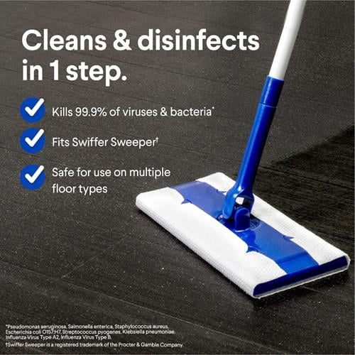 Clorox Scentiva Disinfecting Mopping Cloths, Lavender And Jasmine, 12 Wet Refills - Pack of 2