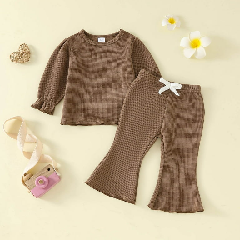 Fsqjgq Baby Girl Clothes Toddler Girls Fall Winter Bell-Bottoms