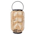 thumbnail image 5 of Outdoor Solar Rattan-Style Portable LED Lantern with Handle, 5 of 10