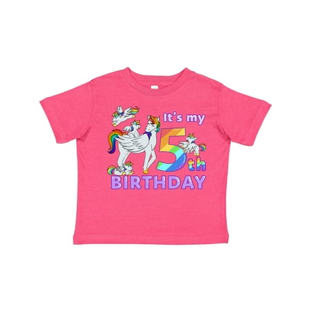 

Inktastic It s My 5th Birthday Unicorn Gift Toddler Boy or Toddler Girl T-Shirt