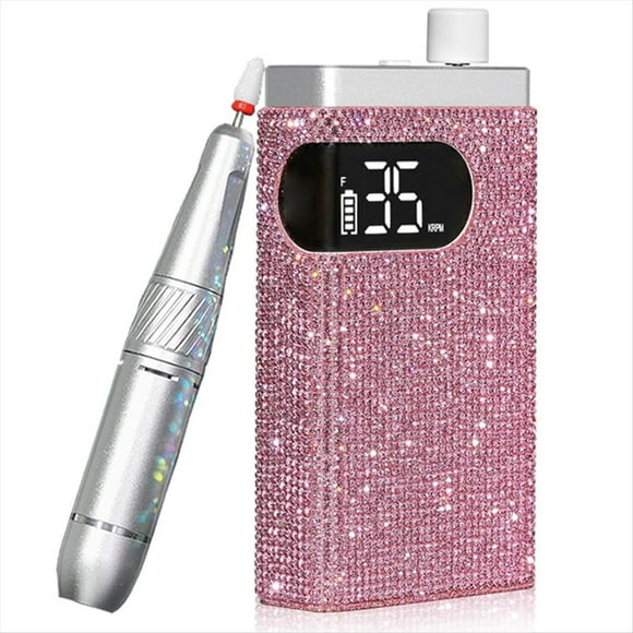 Máquina Pulidora Eléctrica Inalámbrica para Uñas con Pantalla HD Portátil Recargable de Diamante, Taladro Acrílico de 35000 RPM B