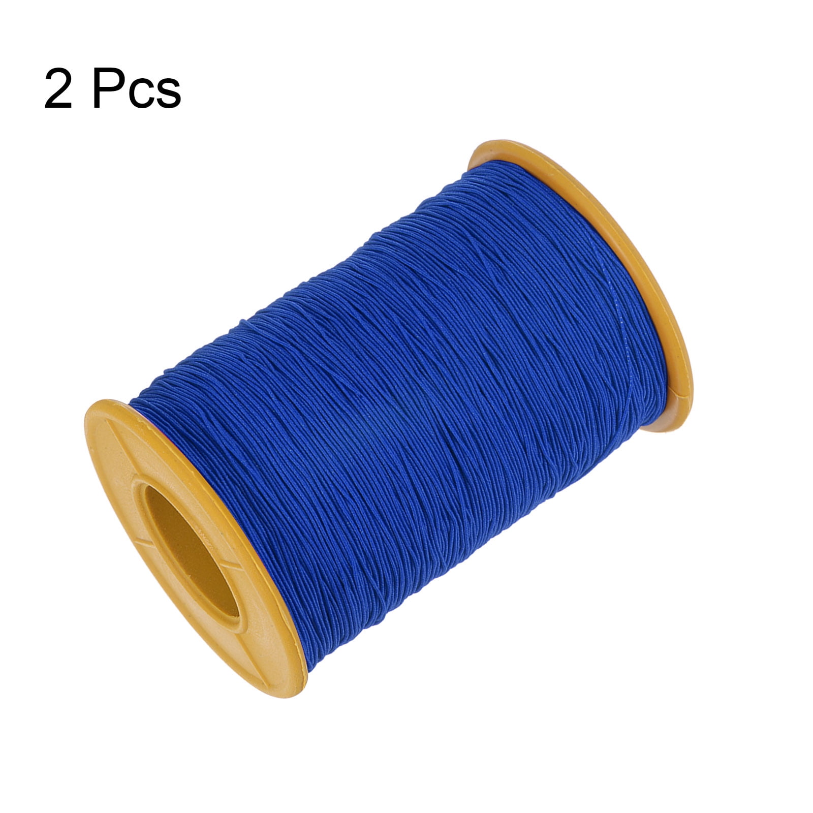 Uxcell 2pcs Elastic Sewing Thread 547 Yards 0.5mm Thickness Latex Sewing Thread for Hand Sewing, Gathering, Blue