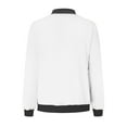 thumbnail image 4 of ZQGJB Lightweight Bomber Jacket for Women Plus Size Casual Full Zip up Long Sleeve Windbreaker Trendy Oversized Baggy Moto Outwear Coat with Pockets White XXXXXL, 4 of 5