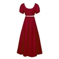 thumbnail image 4 of Girls' Dresses Plus Size Ruffled Classical Puff Sleeve Empire Waist Dress with Belt Gown Princess Dress Size 17 Y-18 Y, 4 of 4