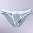thumbnail image 5 of KHONTS Men's Soft Underwear Low Rise Brief Underpants U Convex Pouch Space Module Funny Lingerie Grey M, 5 of 5