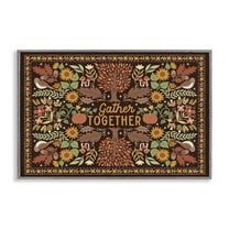 Stupell Industries Gather Together on Brown Landscape Painting Gray Framed Art Prints Wall Art, 24 x 16