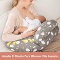 thumbnail image 2 of Almohada de Lactancia Momcozy Original Talla Grande Gris, 2 of 6