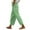 Green, variant on Women Pants Spring Summer Loose Comfortable Casual Long Beach Pants High Waist Pocket Linen Stretch Trousers