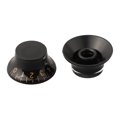 thumbnail image 4 of 4Pcs Top Hat Speed Control Hand Volume Tone Control Knob for Electric Guitar Black, 4 of 9