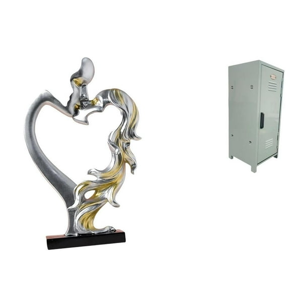 Estatua de pareja,Figura de pareja besándose,regalo de boda moderno,Estatua de pareja besándose en el aniversario de San Valentín,Contenedor de almacenamiento,Mini armario organizador de