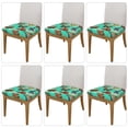 thumbnail image 2 of Gaeub Multicolored Butterflies Square Chair Seat Covers, Stretch Fitted Printed Chair Seat Cushion Cover for Kitchen, Office - One Size, 2 of 9