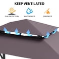 thumbnail image 5 of M optimized Grill Gazebo, 5x8ft Double Layer BBQ Gazebo, Outdoor BBQ Waterproof Patio Canopy Tent Extra Shadow with Double Sided Awning, 5 of 7