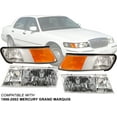 thumbnail image 2 of APA Replacement Combo Set of Headlight and Corner Lamp for 1998 1999 2000 2001 2002 98 99 00 01 02 Grand Marquis Set of 2 Headlights and 2 Corner Lamps Passenger Right and Driver Left Side, 2 of 9