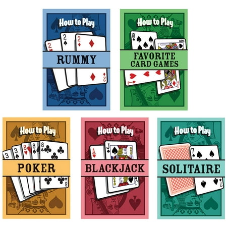 (Set/5) Card Games Books Rummy Blackjack Poker Rummy & Other