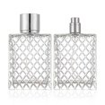 thumbnail image 1 of Juego de 2 atomizadores de niebla fina de vidrio de 100ml, rejillas cuadradas de vidrio vacías, atomizador de Perfume, botella con bomba de pulverización, botella recargable de viaje para lí, 1 of 5