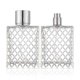thumbnail image 1 of Juego de 2 atomizadores de niebla fina de vidrio de 100ml, rejillas cuadradas de vidrio vacías, atomizador de Perfume, botella con bomba de pulverización, botella recargable de viaje para lí, 1 of 5