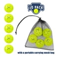 thumbnail image 2 of Muka 10 Pack Outdoor Pickleball Balls, Seamless 40 Holes Pickleball Balls with a Mesh Bag-Neon Green, 2 of 7