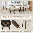 thumbnail image 5 of Dycanpo Wooden Dining Chairs Set of 6, Wide Back Kitchen Side Chairs for Modern Farmhouse Dining Room, Beige Upholstered and Dark Brown Leg, 5 of 8