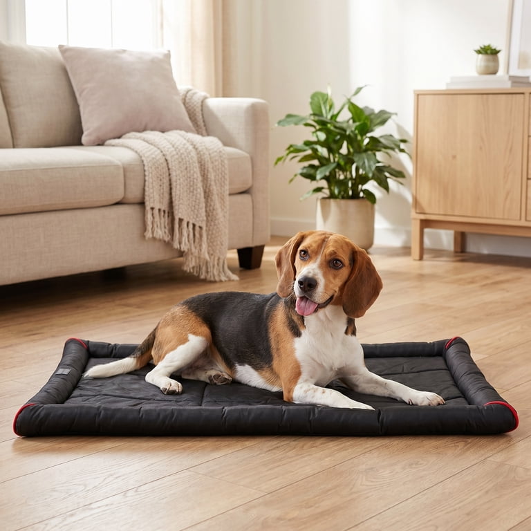 Vibrant Life Large Durable and Water-Resistant Crate Mat, Black