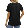 thumbnail image 5 of Babysbule Womens Summer Tops Fashion Women's Short Sleeved V-neck Solid Color Casual Pullover Top, 5 of 6